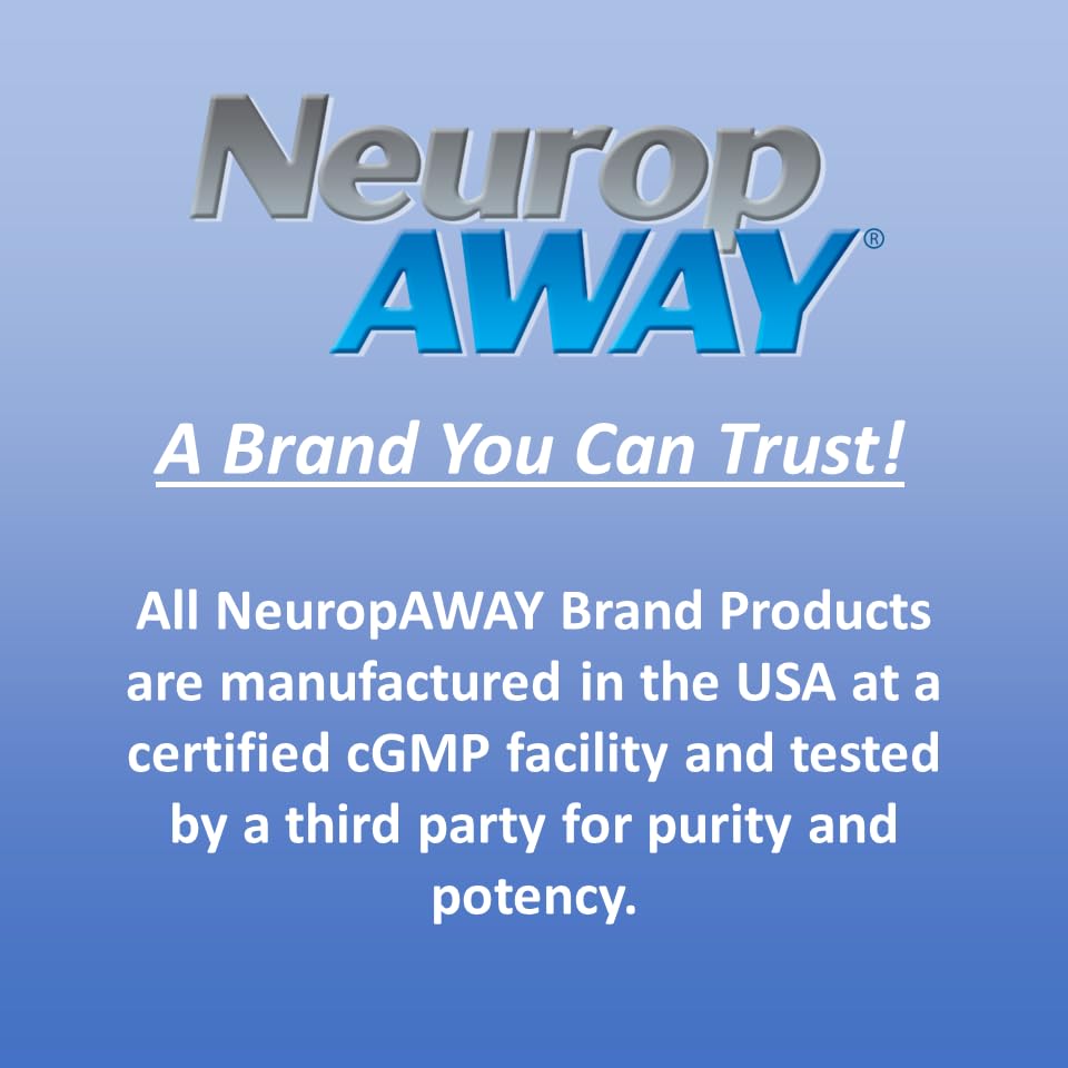 NeuropAWAY Elements bottle with dosage information – helps informed use.