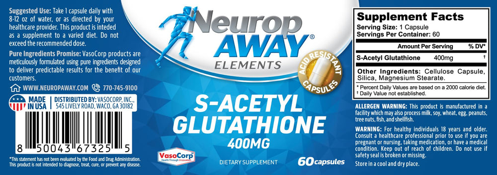 NeuropAWAY Elements ingredients close-up – pure formulation for efficacy.