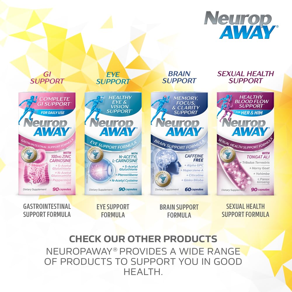 NeuropAWAY 90 capsules indicate a monthly supply.