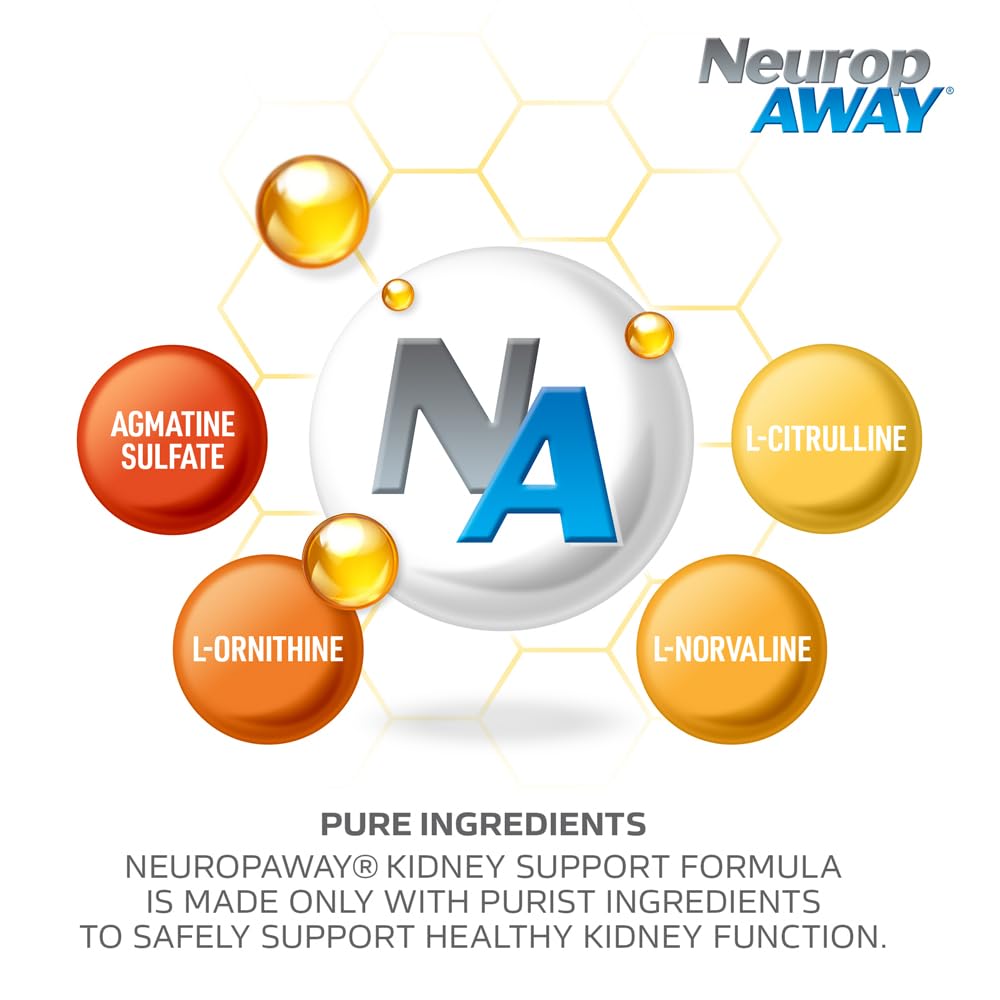 NeuropAWAY box emphasizes sugar-free, fast-acting kidney support.