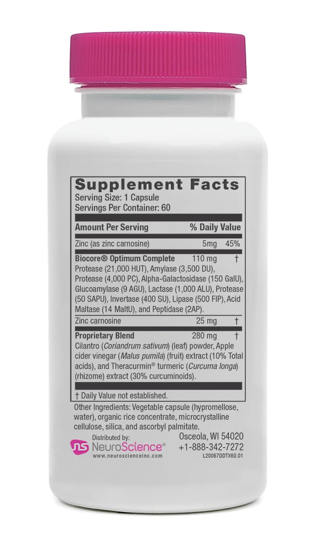 NeuroScience Digest DTX capsules ready to support digestion and immunity.