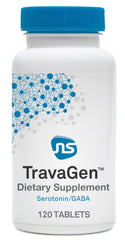 NeuroScience Travagen capsules bottle shows mood support potential for daily calm