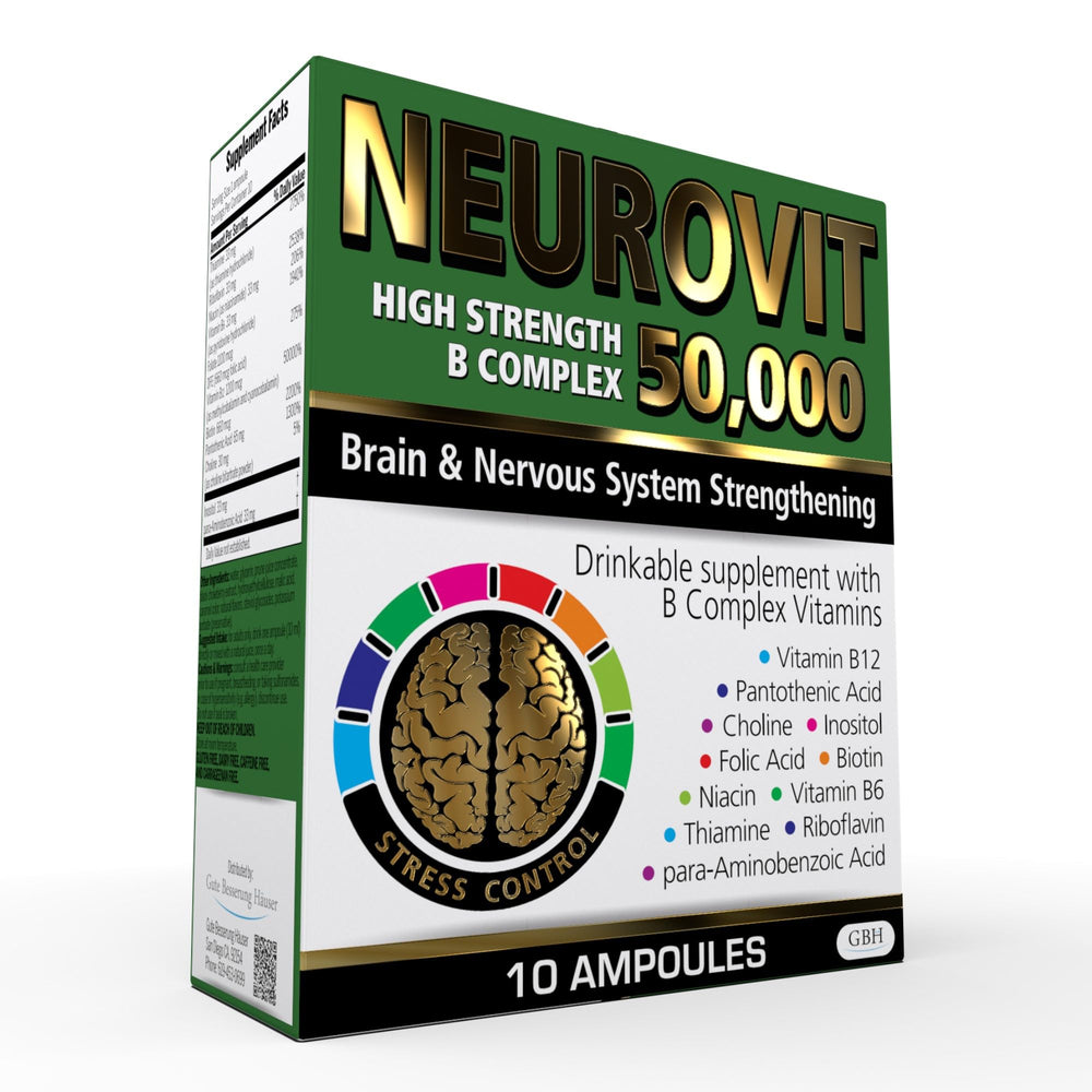 Neurovit 50,000 B Complex bottle pour supports daily energy and focus