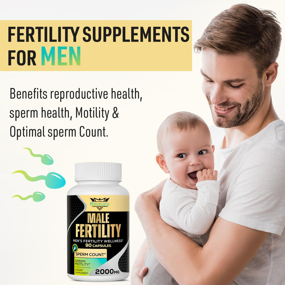 Neusupp male fertility capsules closeup: high-potency nutrients for sperm health and energy.