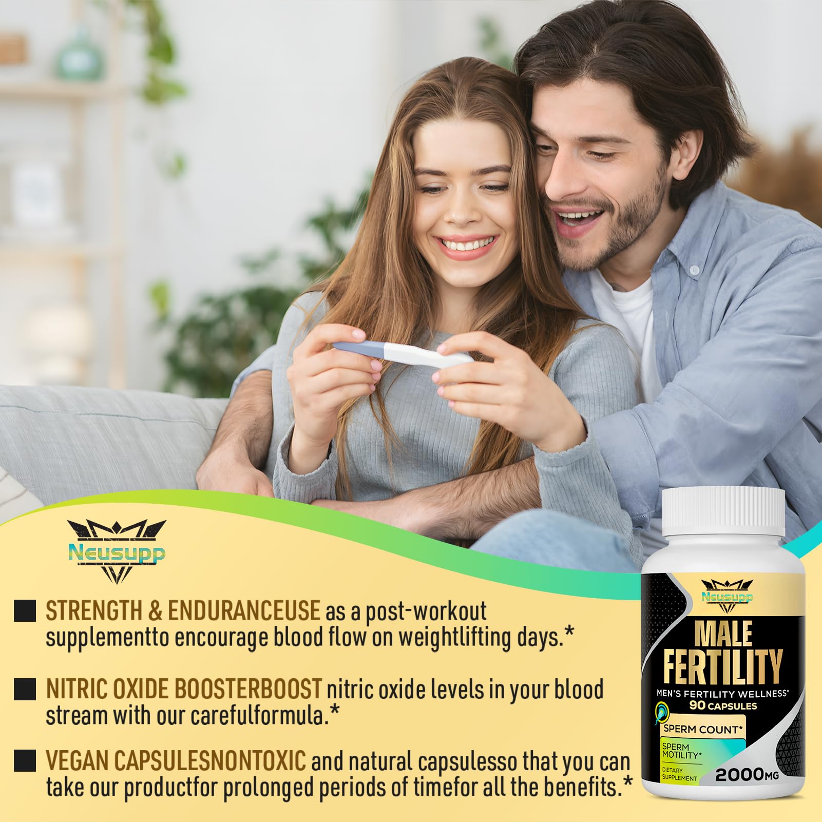 Neusupp ingredients maca: maca root and antioxidants for balanced energy levels.