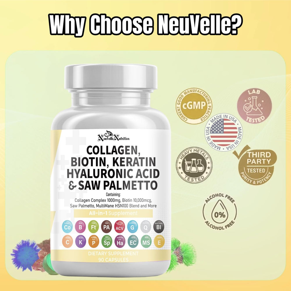 NeuVelleNutrition collagen pills PABA-glutathione antioxidant complex close-up