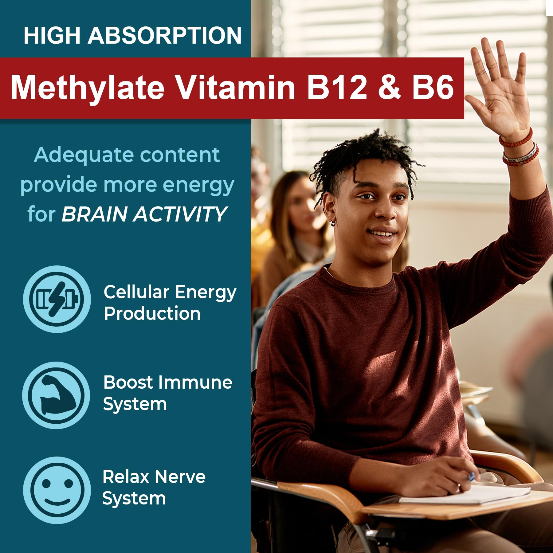 NEVISS 11-in-1 Brain Gummies label design outlines ingredients and benefits.