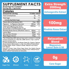 NEVISS Ashwagandha Gummies close-up shows glossy, chewable texture
