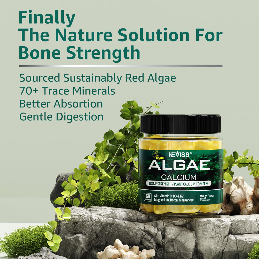 Plant-based calcium from NEVISS gummies with algae-derived minerals