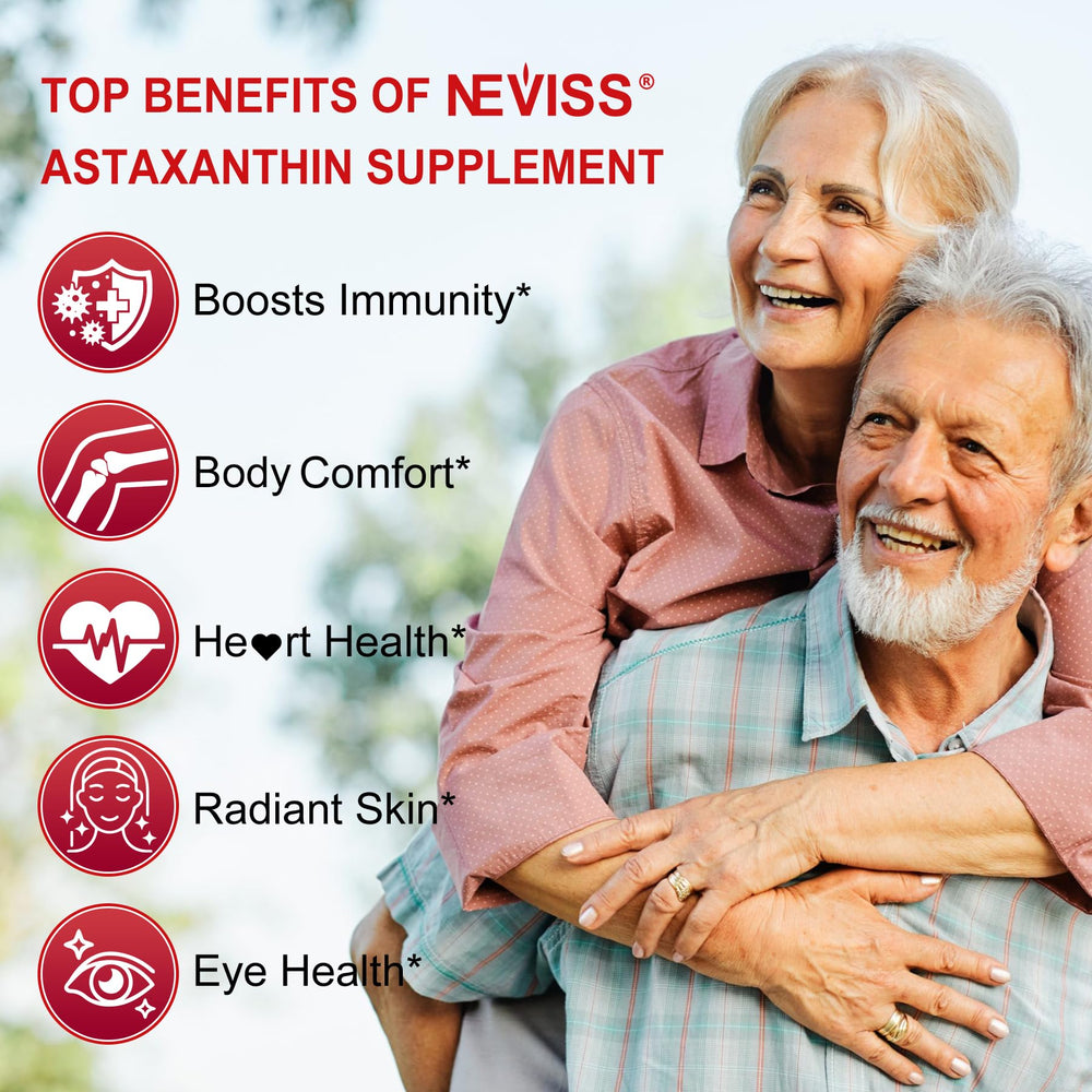 NEVISS grape seed oil bottle emphasizes antioxidant blend for skin and eyes.