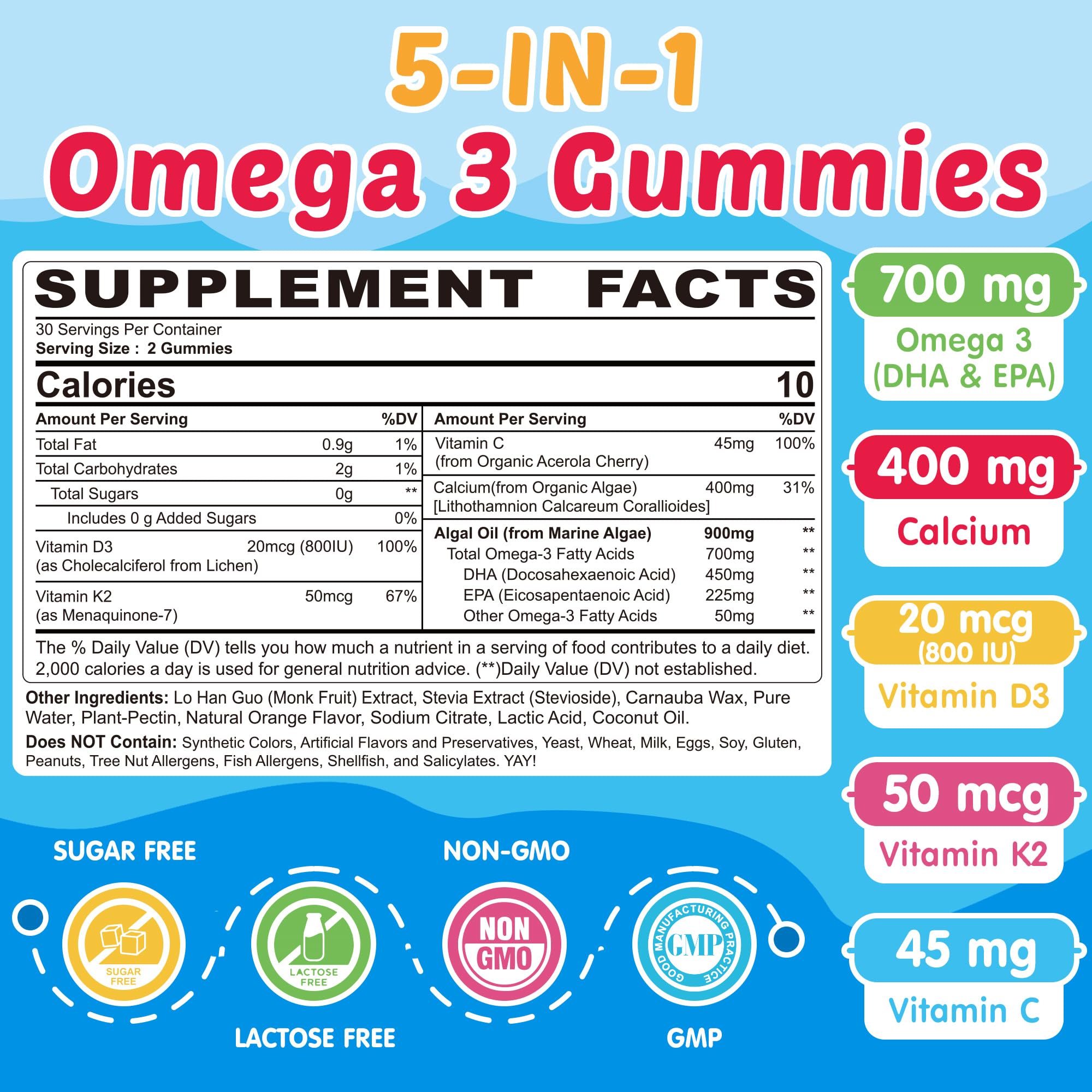 NEVISS Kids Omega-3 Gummies 2-pack front for family-wide convenience.