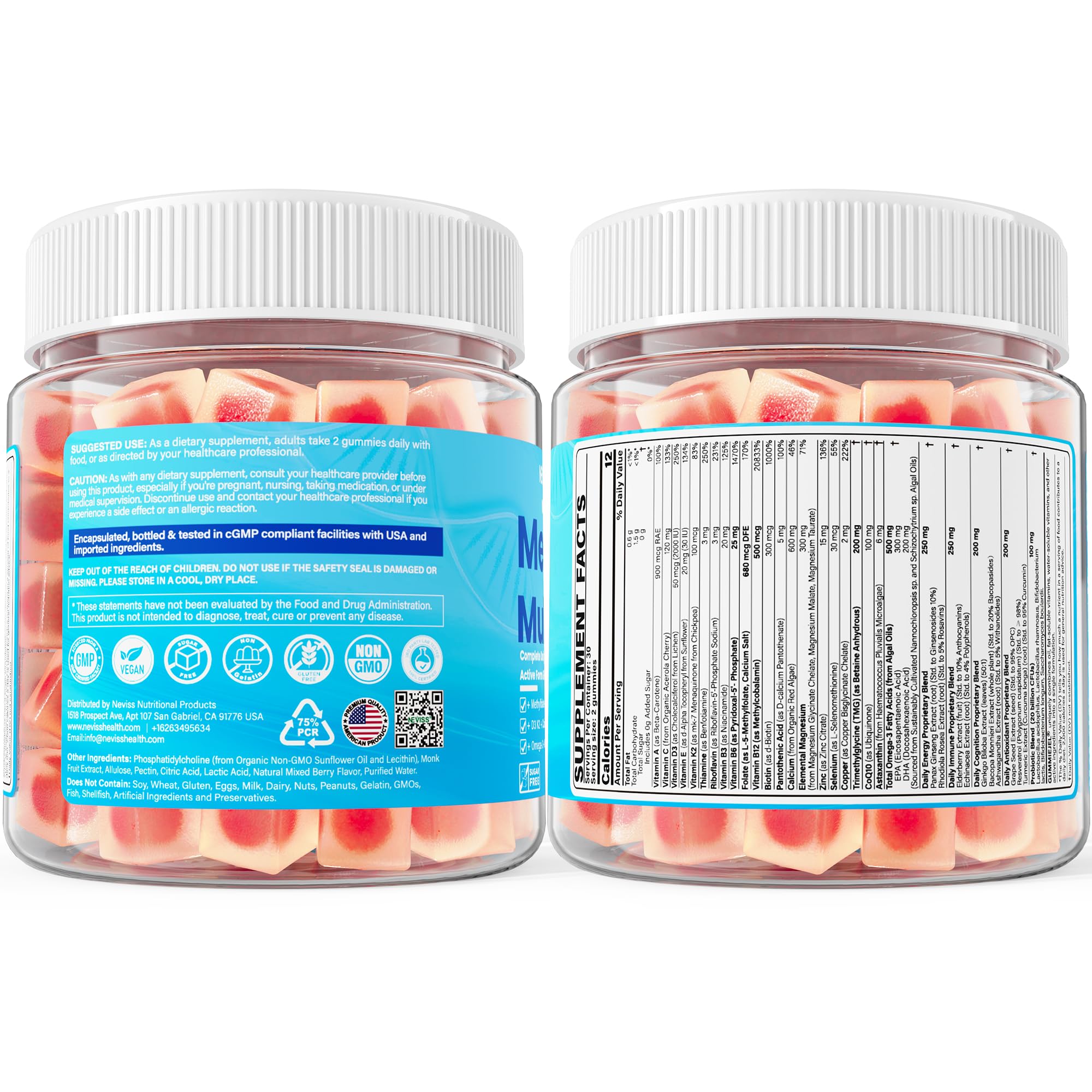 NEVISS gummies on kitchen counter ready for daily use