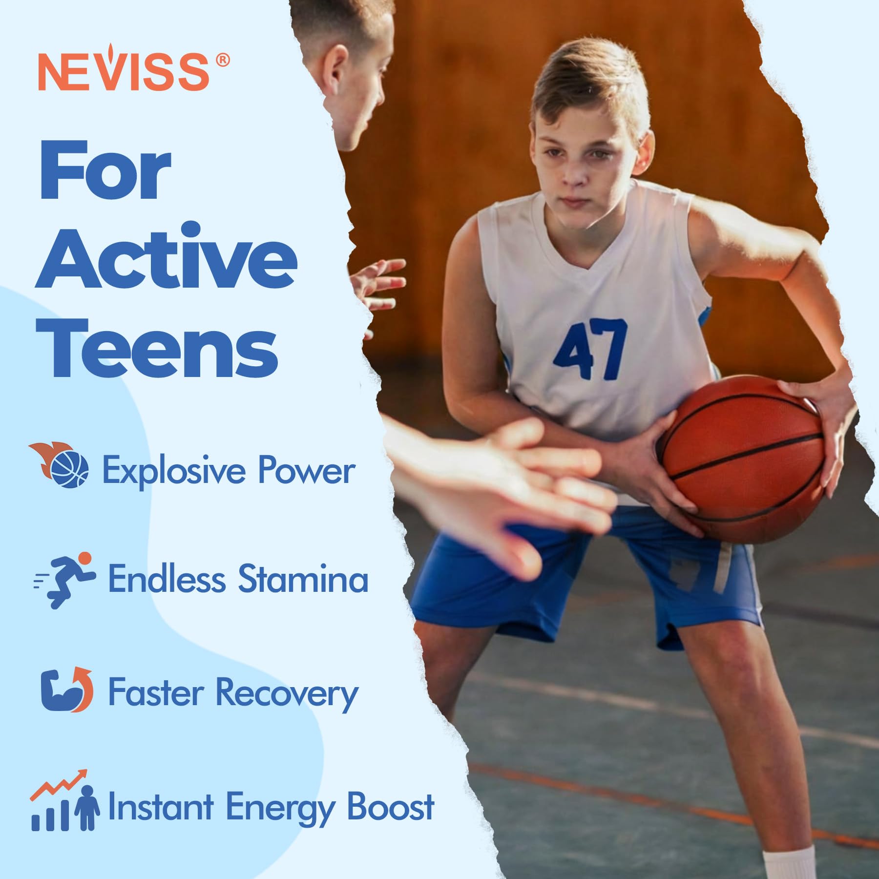 NEVISS methylated multivitamin teens bone health ingredients, calcium and magnesium for growth.