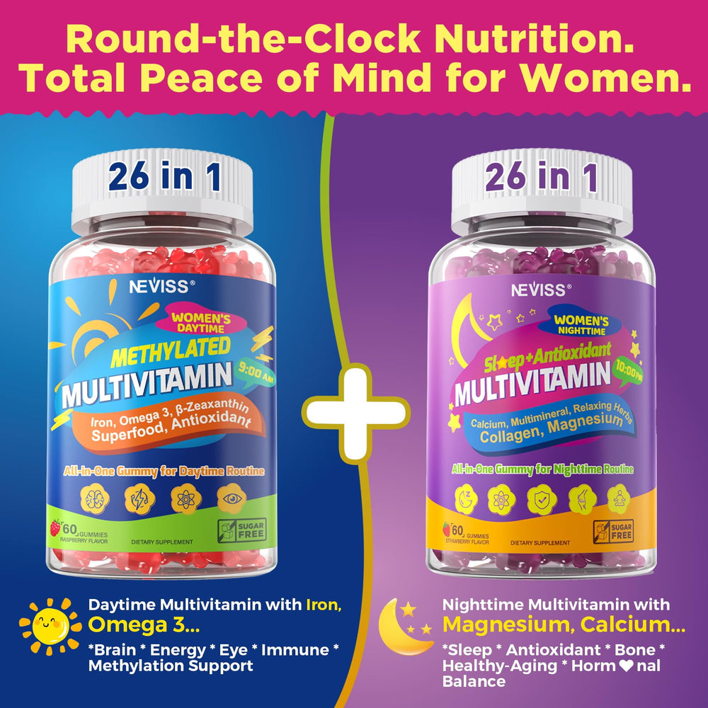 NEVISS omega-3 brain-support gummies highlighting cognitive wellness