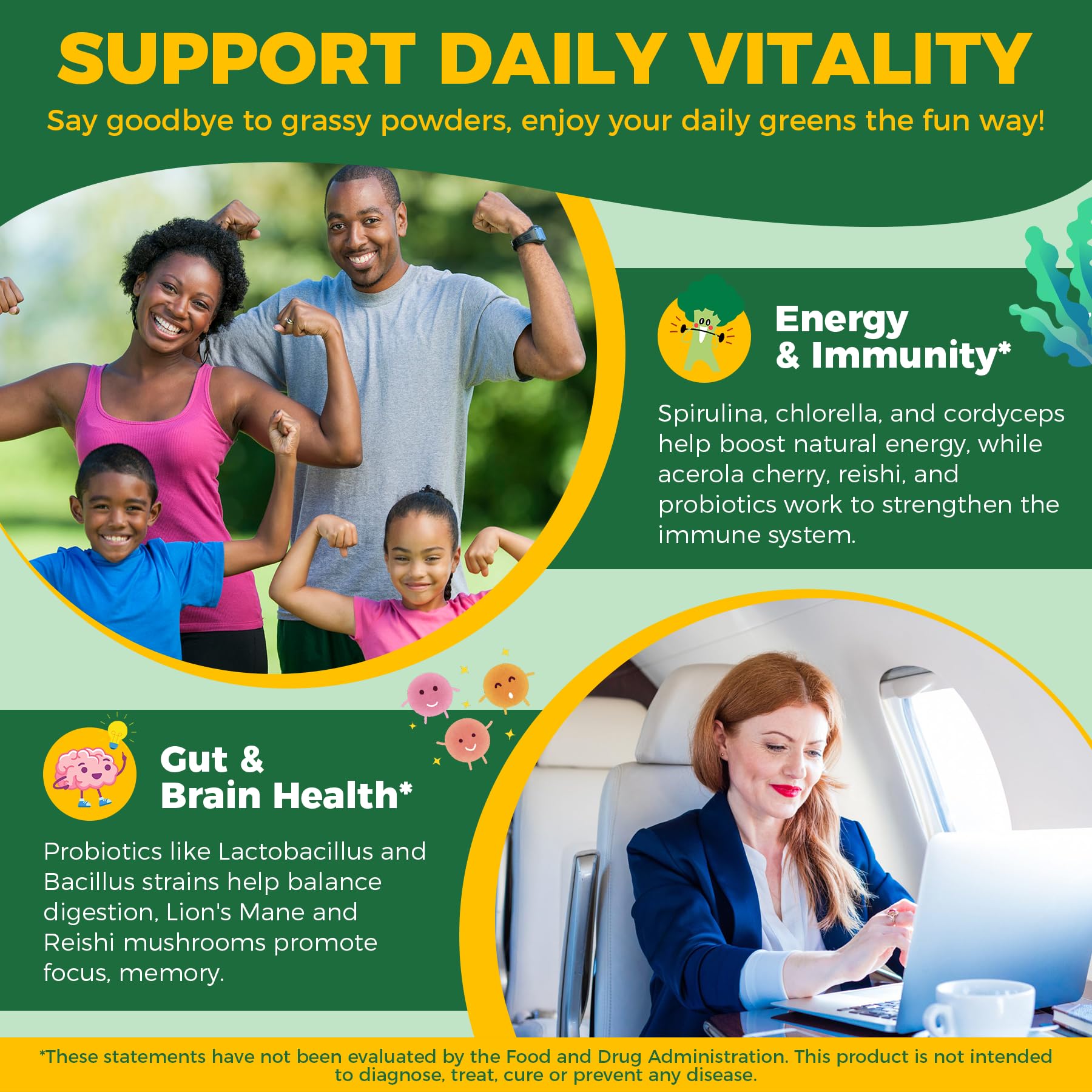 NEVISS peach-flavored gummies with 15B CFU probiotics for gut support