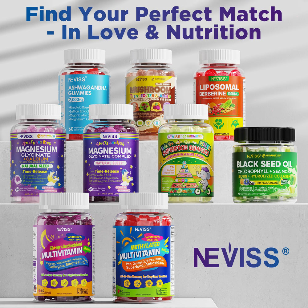 NEVISS packaging showing the full daily wellness set
