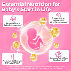 NEVISS Prenatal Vitamins packaging flatlay showing 60 gummies for ongoing support