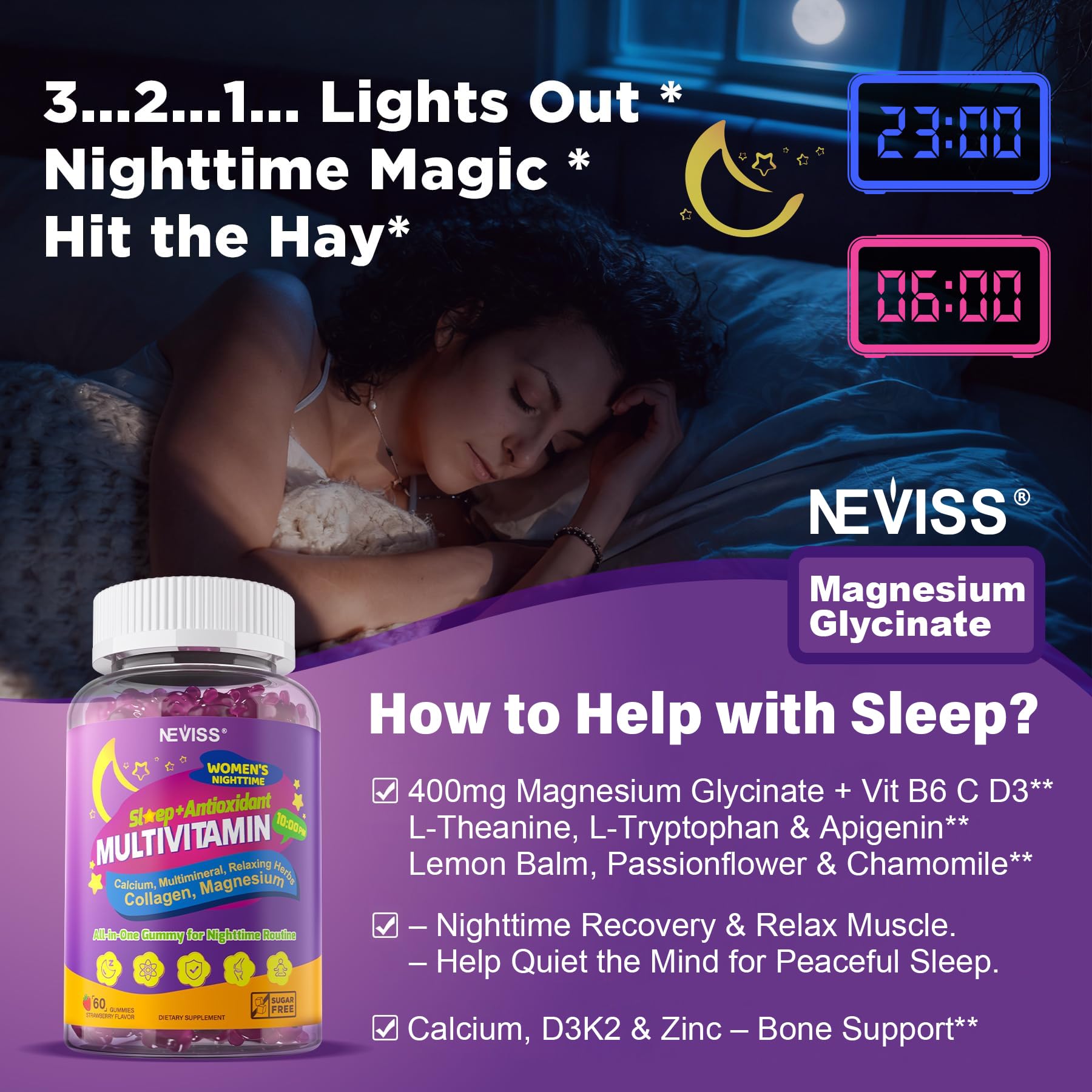 NEVISS rhodiola and ginkgo focus support gummies