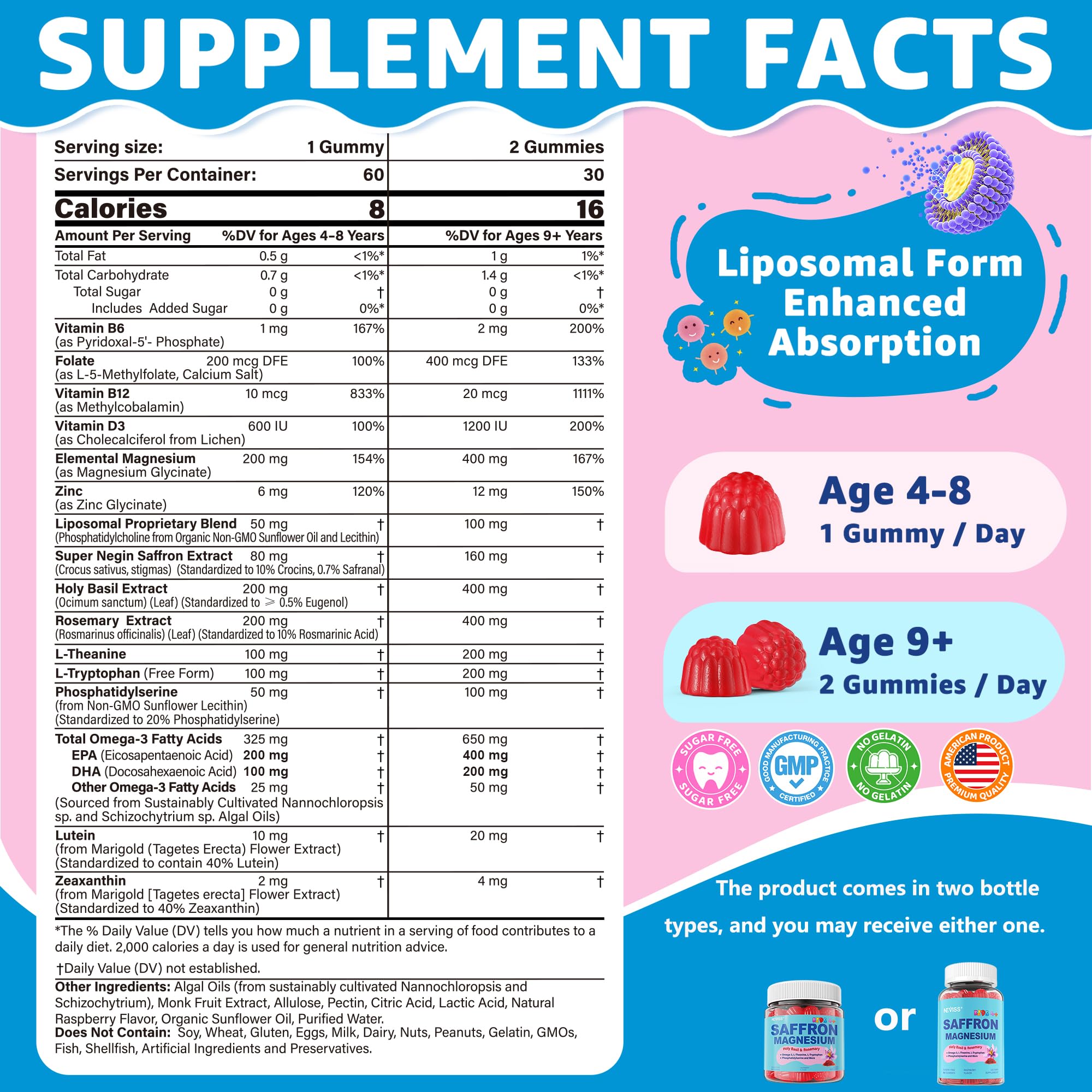 NEVISS saffron extract bottle closeup highlights premium saffron and mood support.