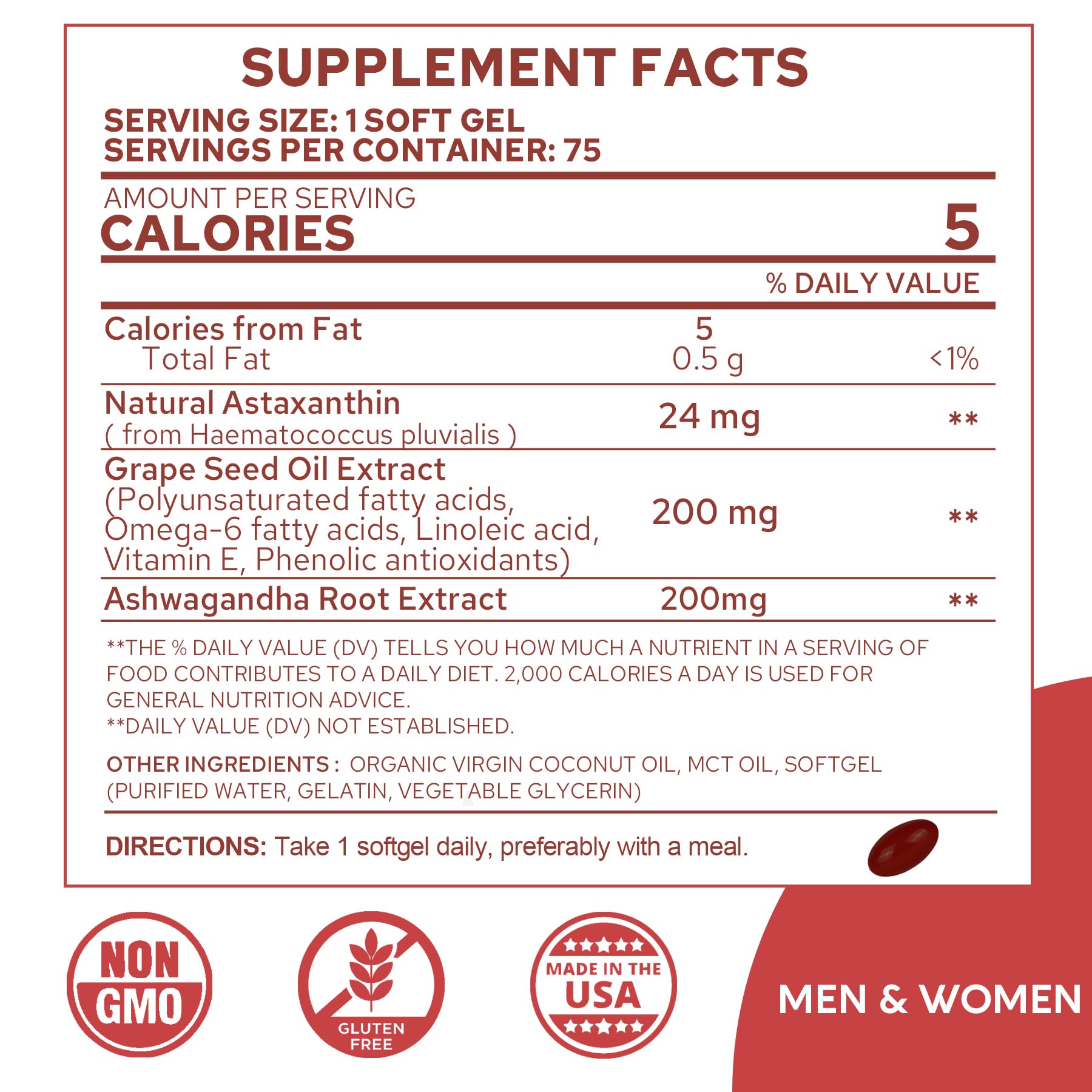 NEVISS softgels close-up highlighting 24 mg potency for daily antioxidant support.