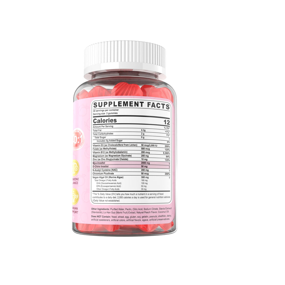 NEVISS Peach flavored sugar-free gummies as a tasty daily option.