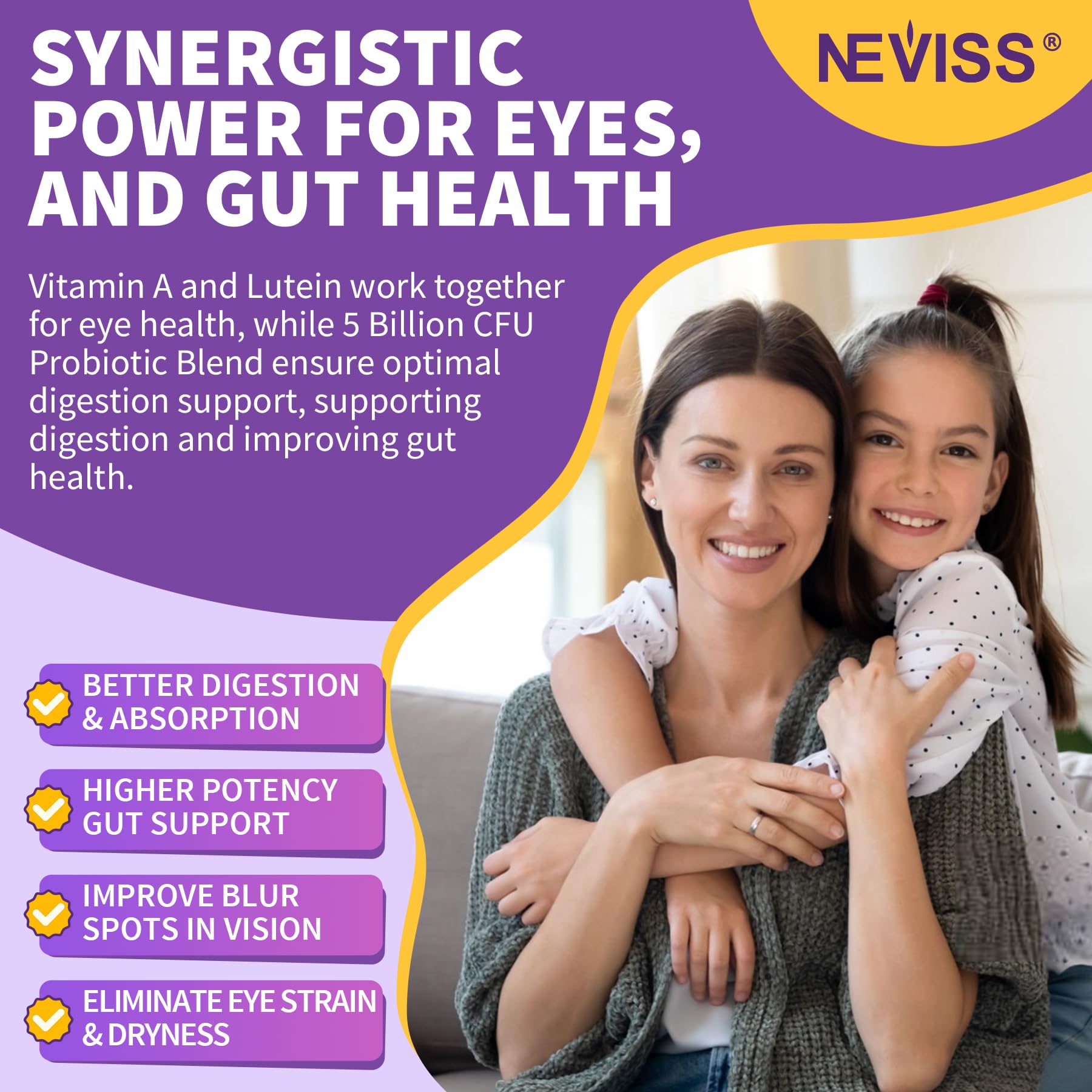 NEVISS vegan-friendly, sugar-free gummies suitable for teens and families.