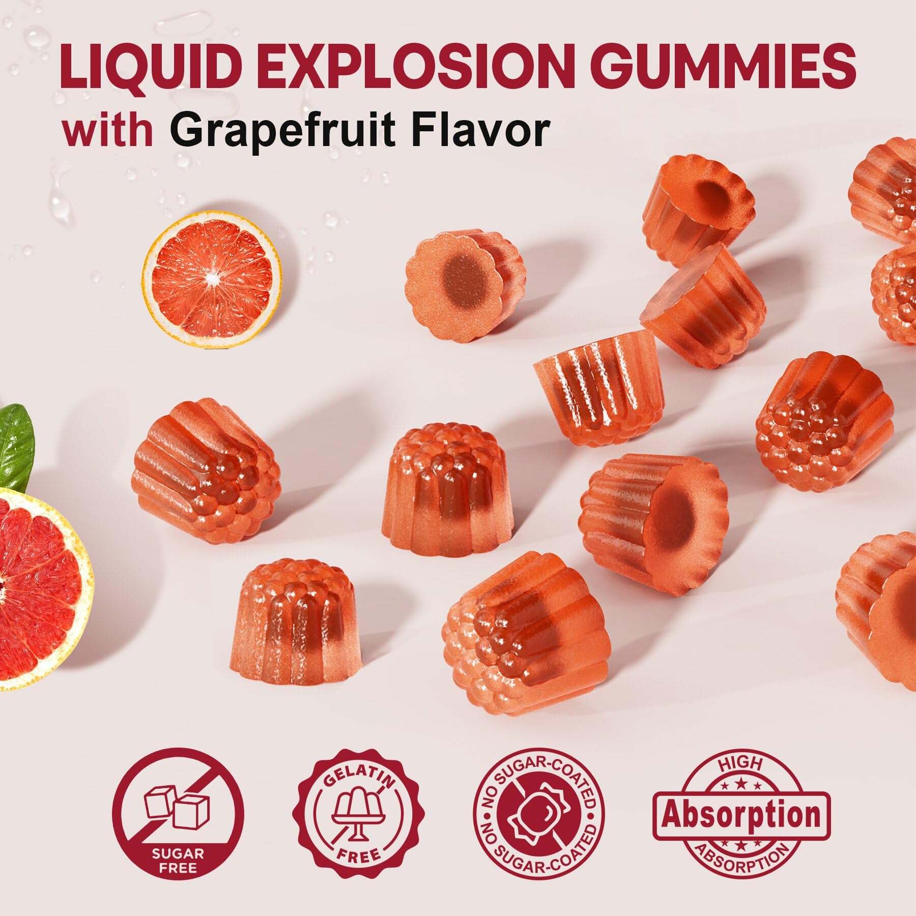 NEVISS vegan non-GMO symbol with grapefruit flavor suggests clean taste and easy enjoyment