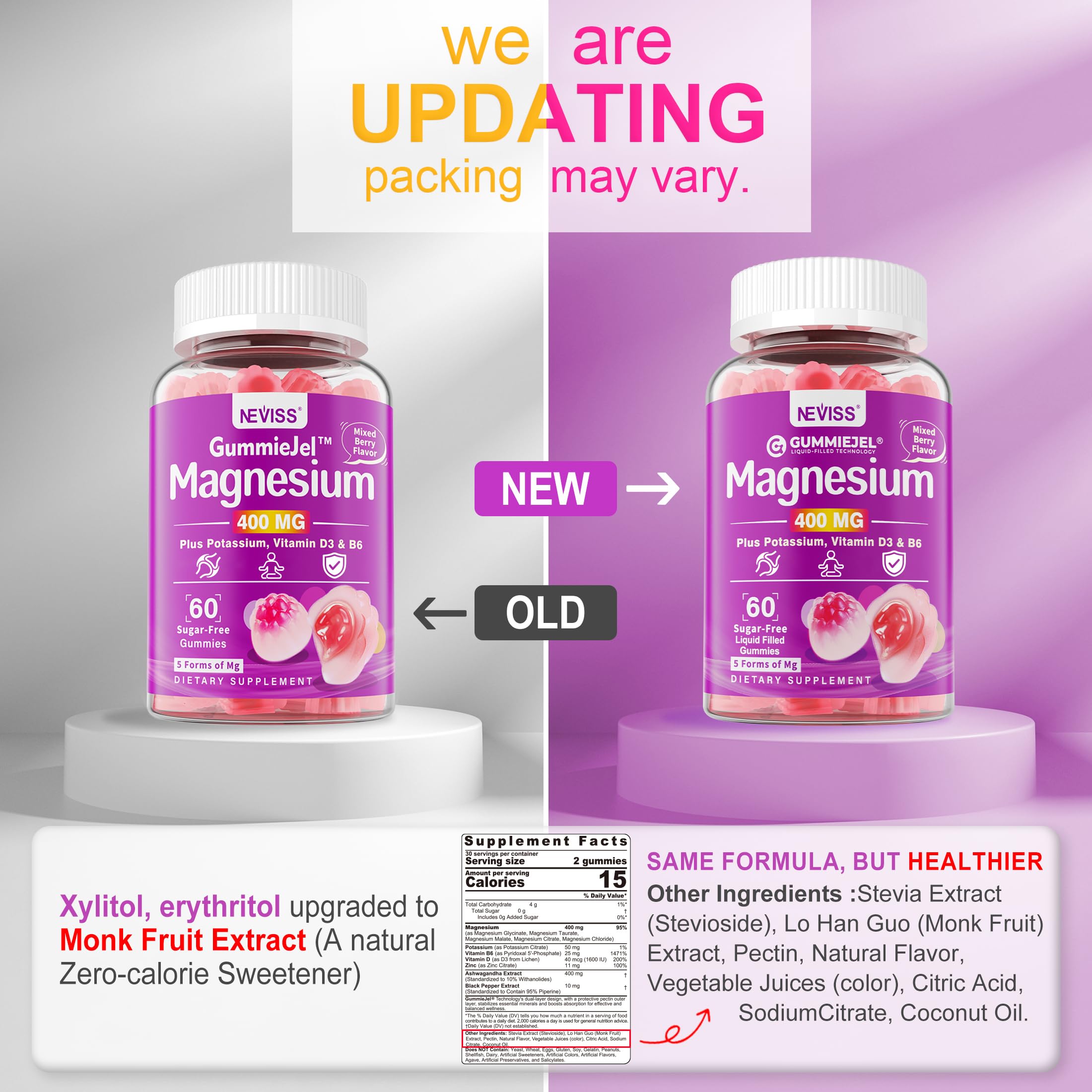 NEVISS vegan sugar-free gummies pack ideal for daily wellness