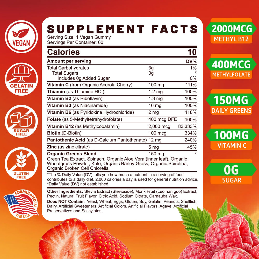NEVISS Vitamin B Complex gummies close-up highlighting sugar-free, tasty nourishment.
