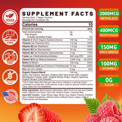 NEVISS Vitamin B Complex gummies close-up highlighting sugar-free, tasty nourishment.