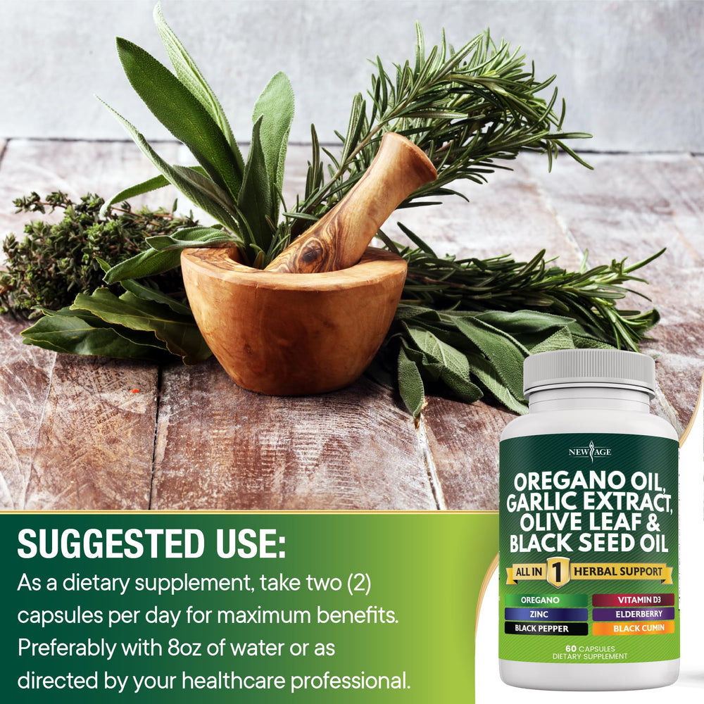 New Age 180-count bottle packaging for long-term use