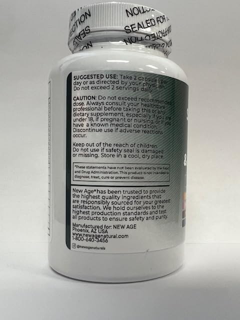 Back-of-label page detailing ingredients and suggested dosage.