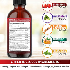 NEW AGE Berberine Cinnamon drops in glass suggest convenient daily supplementation