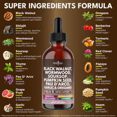 New Age Black Walnut Wormwood Cleanse Drops label closeup highlights premium tincture quality for everyday wellness
