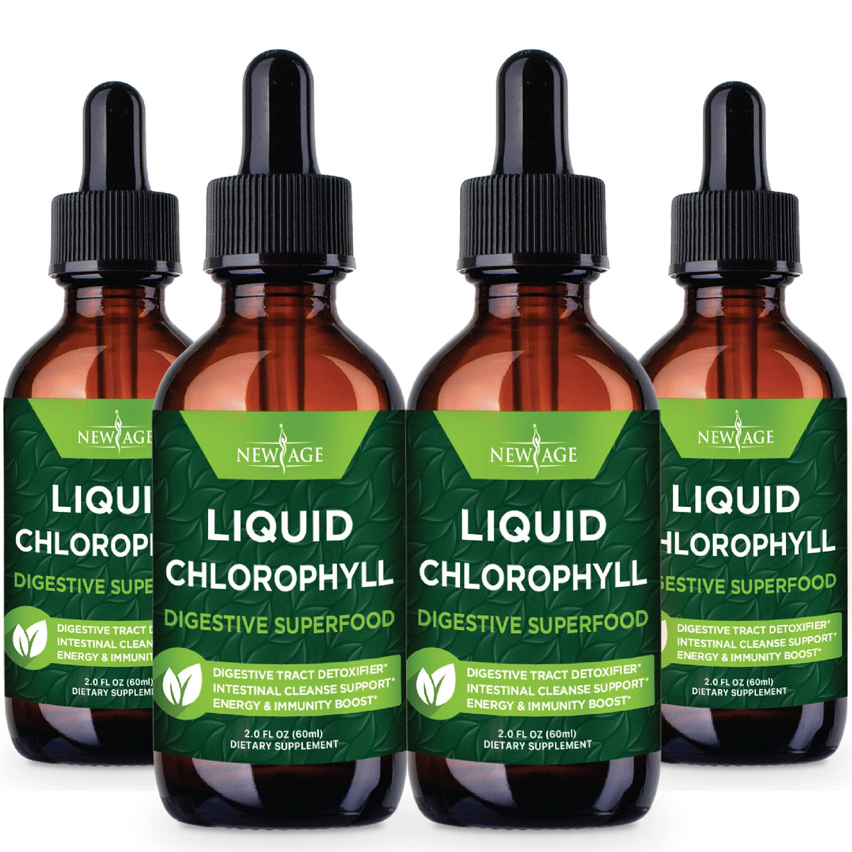 NEW AGE Chlorophyll Drops bottle ready to mix for natural energy lift