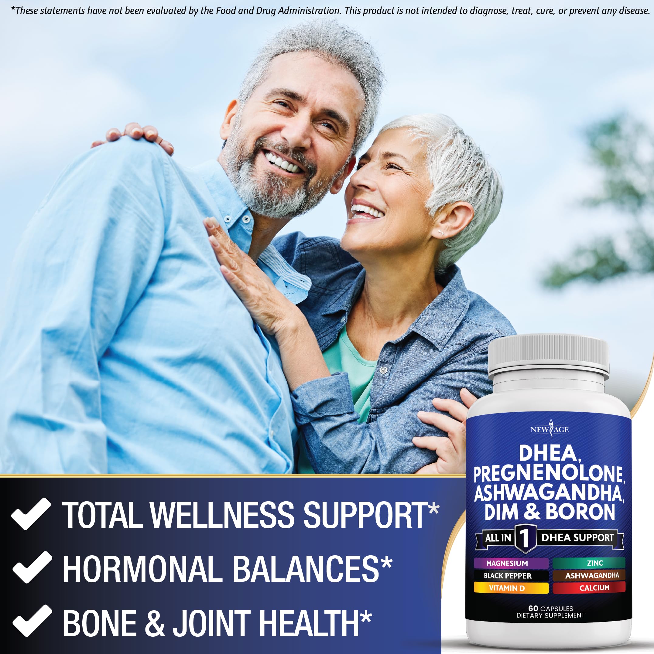 NEW AGE DHEA with ashwagandha for stress resilience and calm energy