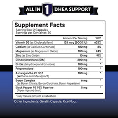 NEW AGE DHEA capsules resting on a clean surface for everyday wellness