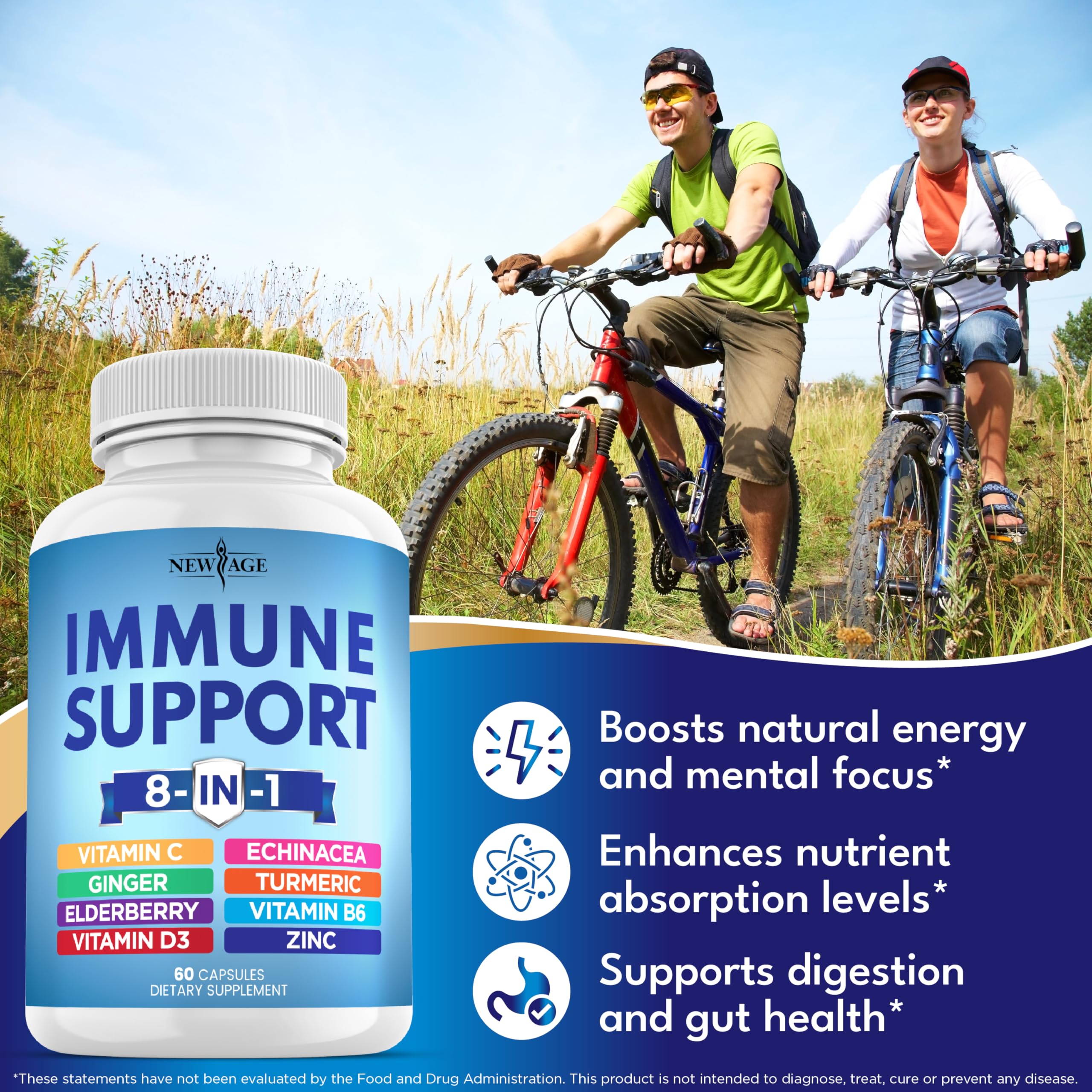 New Age elderberry zinc blend detail shows antioxidant-rich formula
