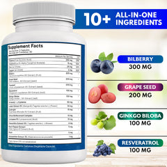 NEW AGE AREDS2 blend capsules with lycopene for comprehensive eye nutrient support.