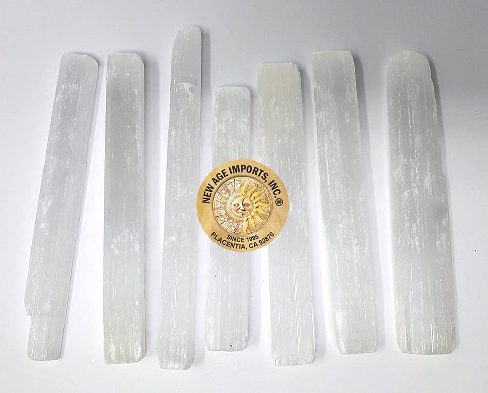 New Age Imports 5-6 inch selenite sticks for home protection and decor.