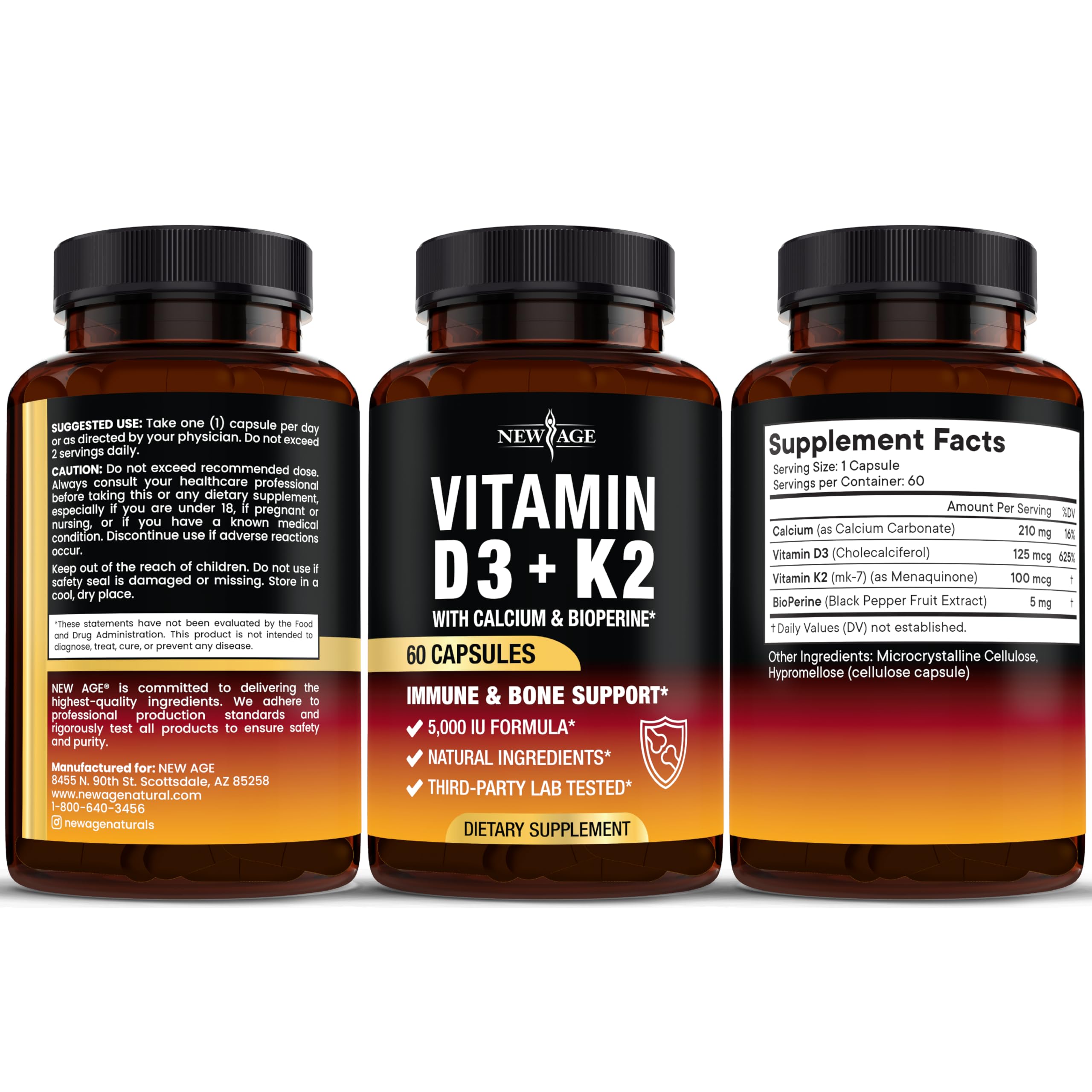 NEW AGE made-in-USA label reinforces trusted production standards.