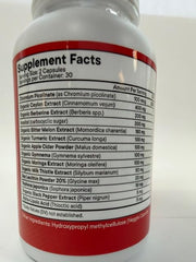New Age Made in USA Non-GMO label on Berberine bottle.