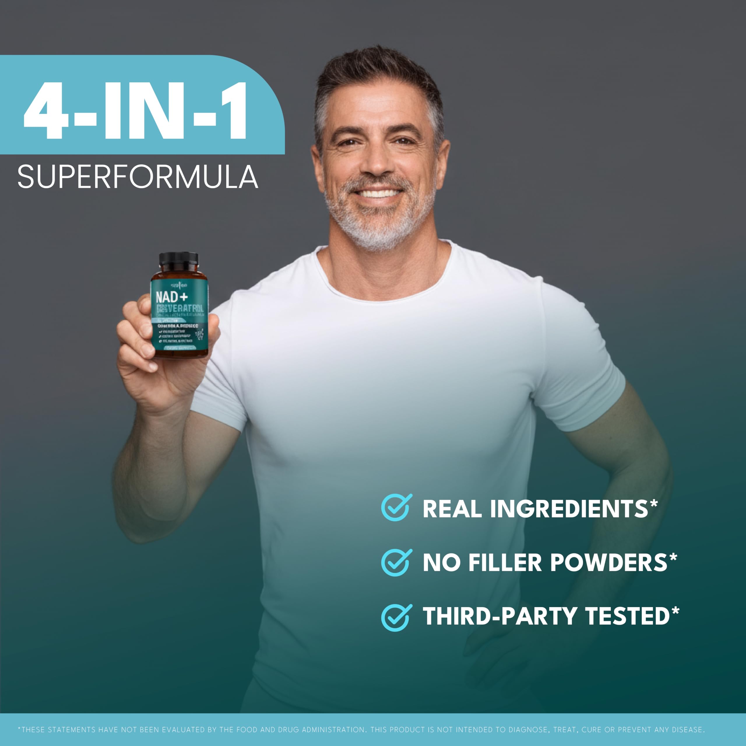 NEW AGE NAD+ ingredient blend graphic illustrating antioxidants