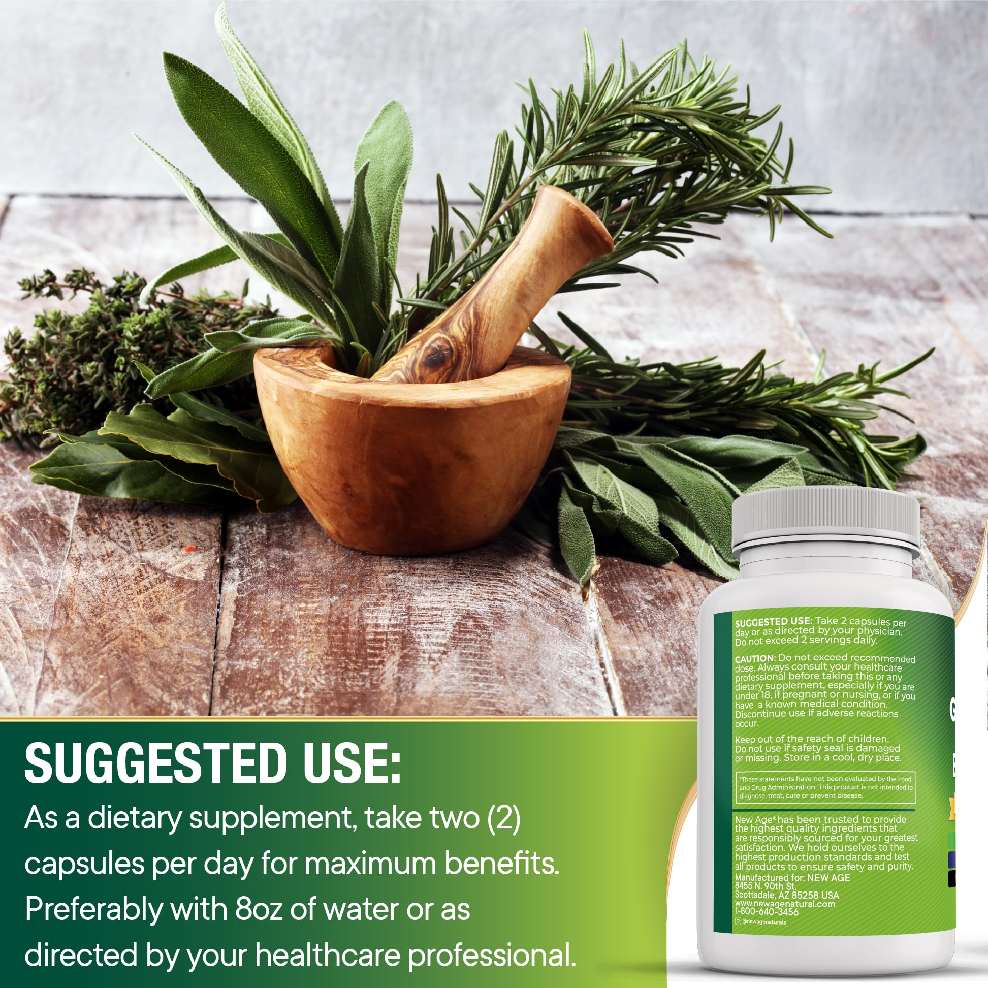 New Age olive leaf extract capsule close-up for easy intake.