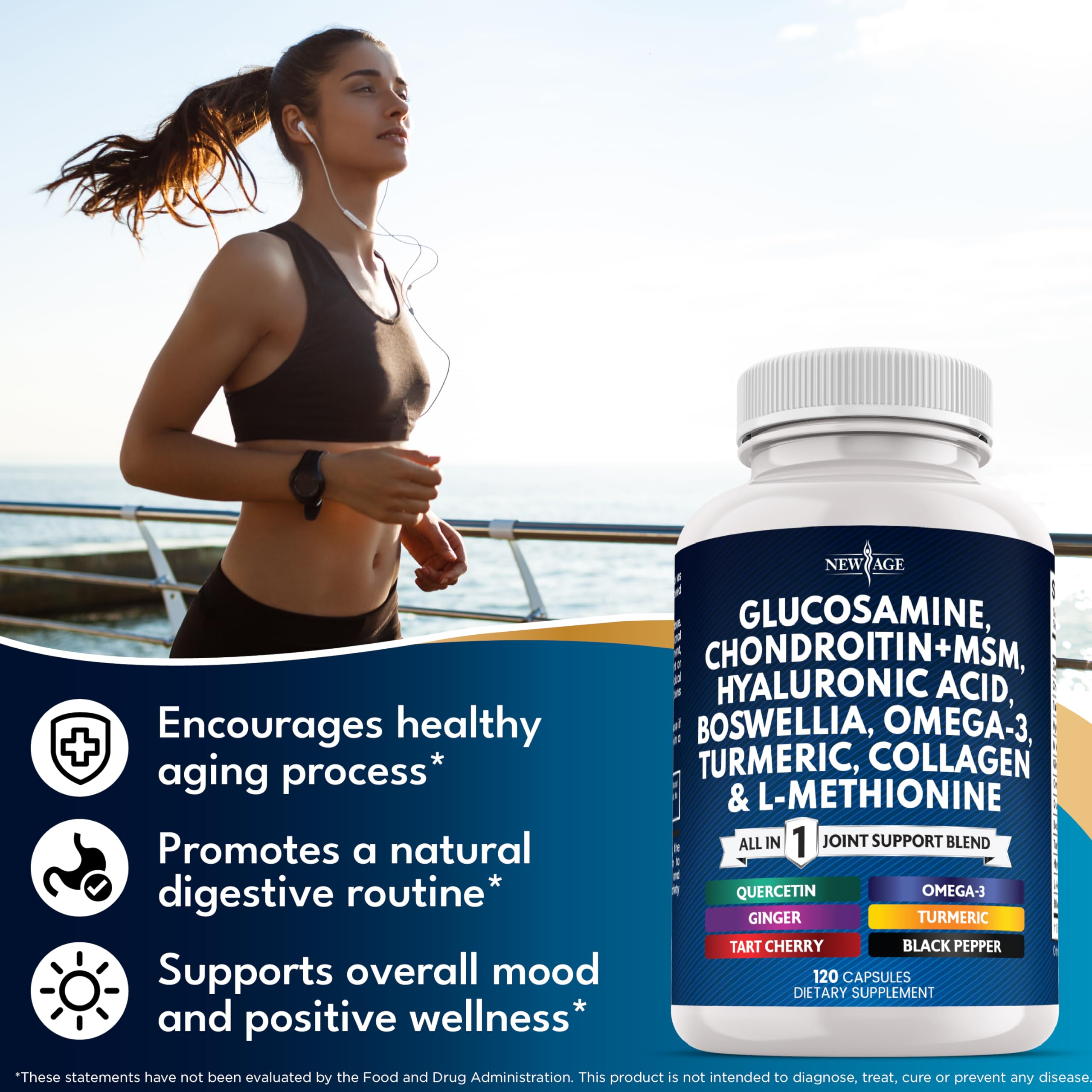 NEW AGE Omega 3 D3 capsules promote heart and immune-friendly nutrition.