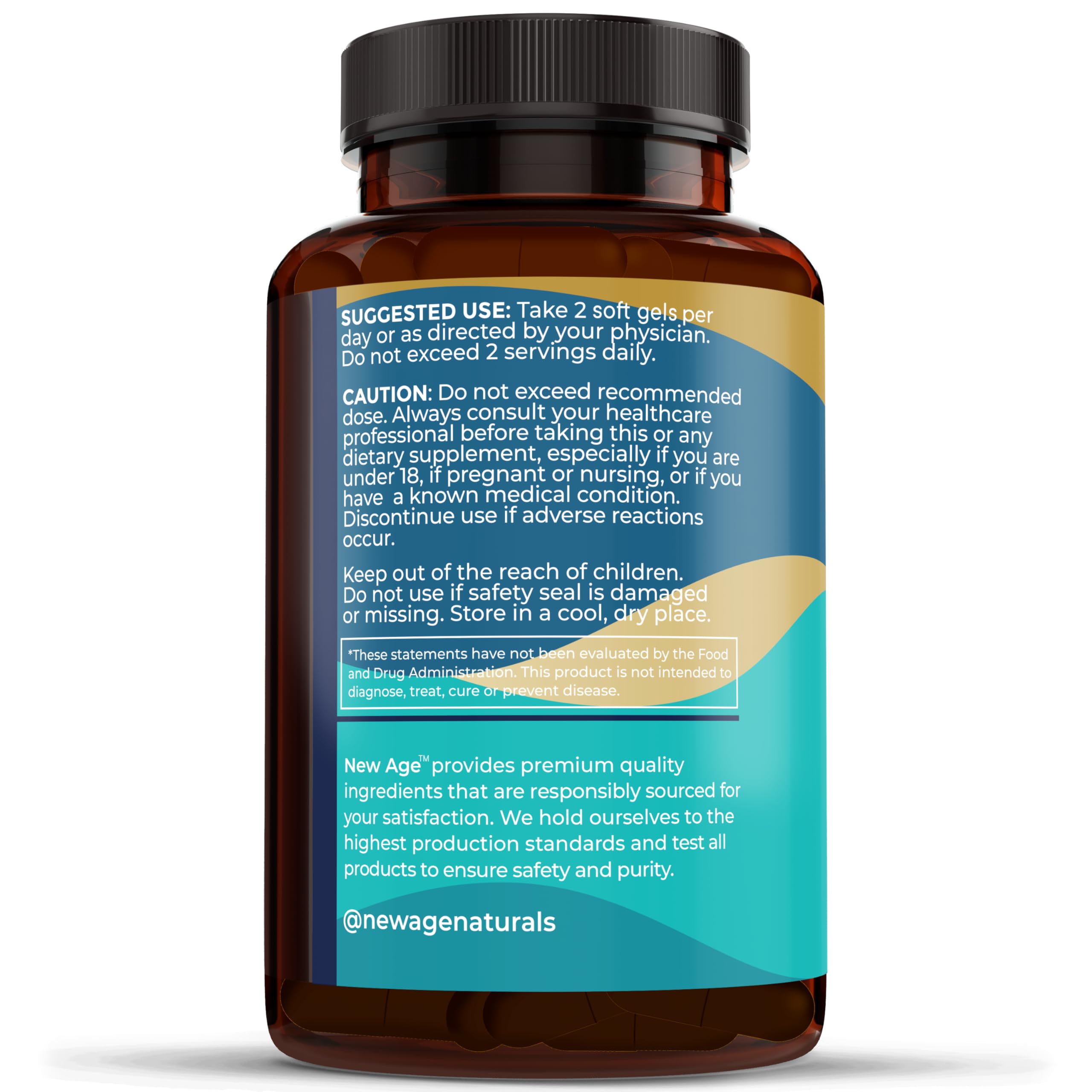 NEW AGE Omega 3-epa-dha-profile points to high EPA and DHA content.
