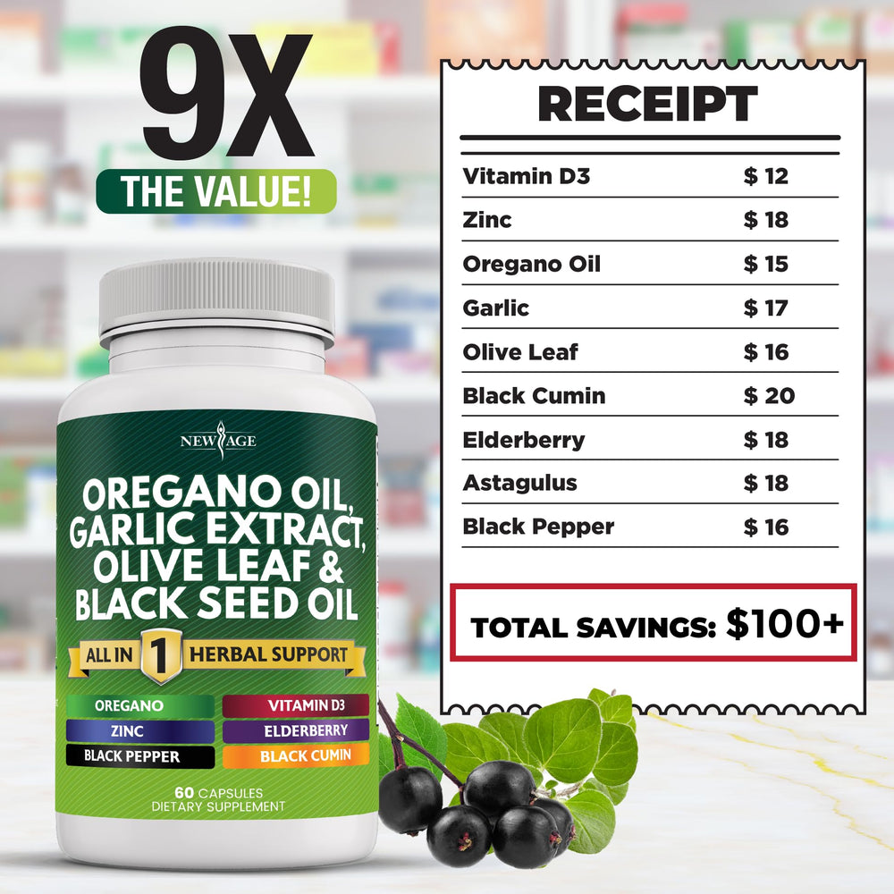 New Age oregano oil powder capsules for convenient daily intake