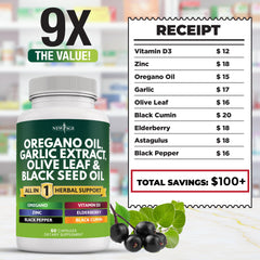 New Age oregano oil powder capsules for convenient daily intake