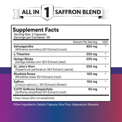 NEW AGE saffron capsules closeup, easy-to-swallow capsules for daily wellness.