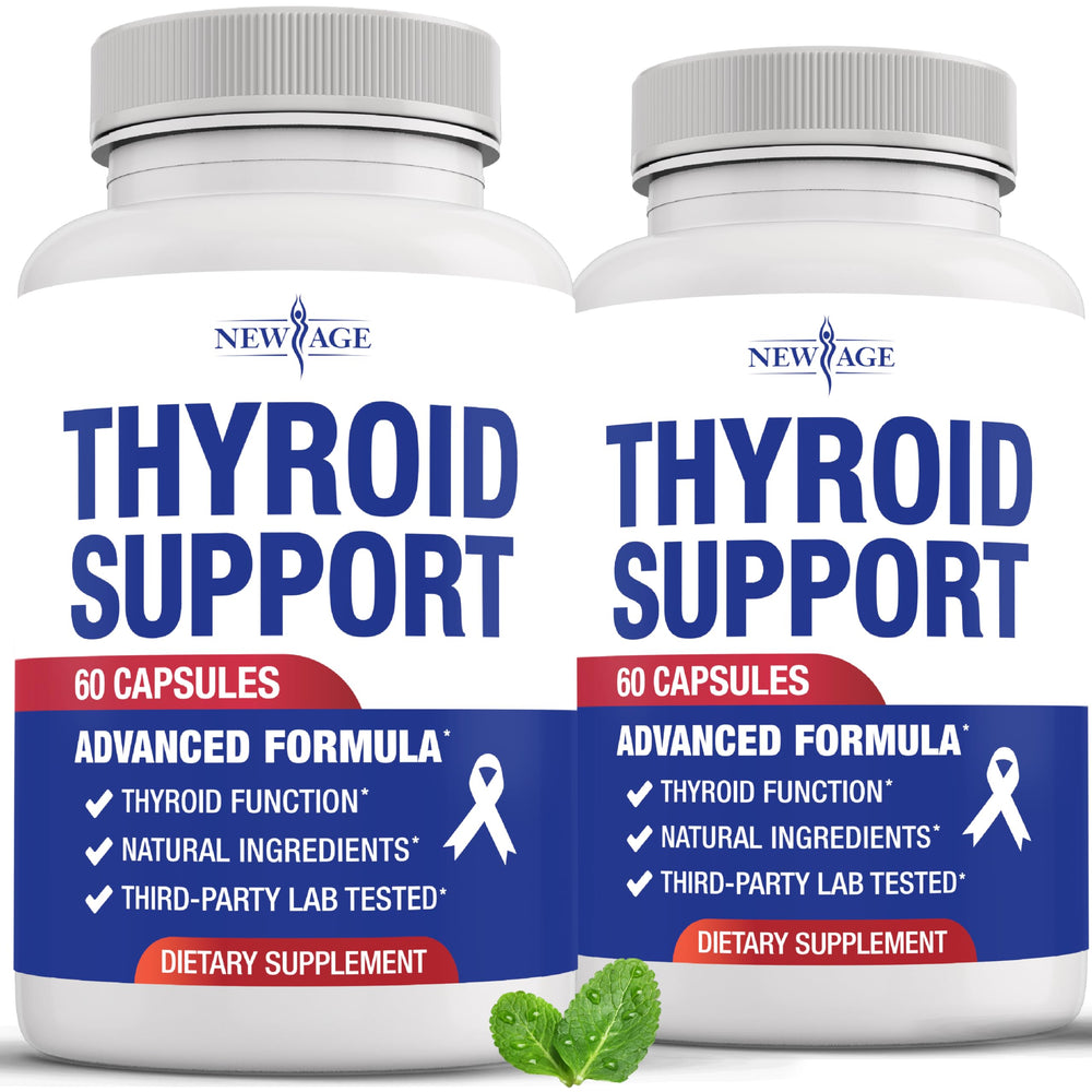 NEW AGE Thyroid Blend bottle capsules support balanced thyroid function